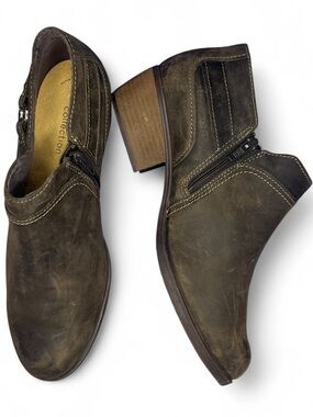 Women’s Clarks Collection Charlten Grace Dark Brown Leather Ankle Boots Size 9.5